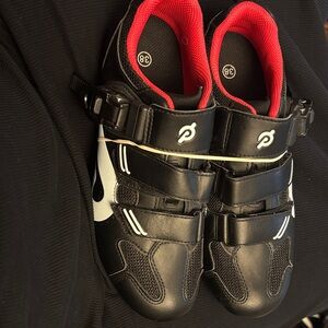 Peloton Black and Red Cycling Shoes